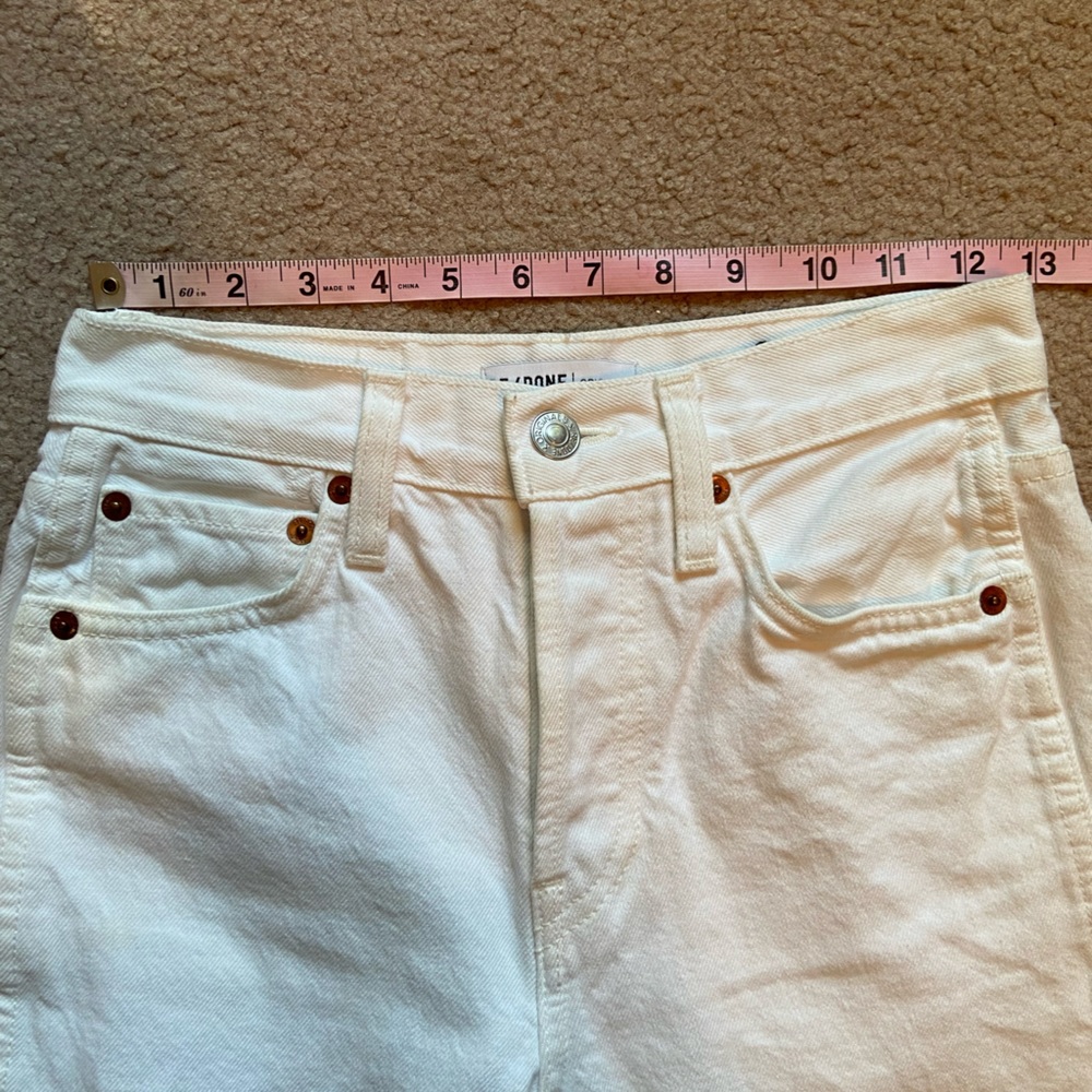 NWT RE/DONE 90s High Rise Loose Jean in White Size 24 - Picture 13 of 16